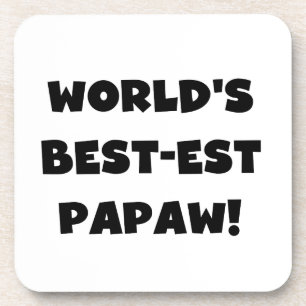 Die besten Papageschenke der Black Text World Getränkeuntersetzer