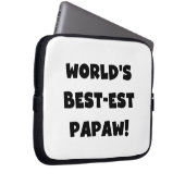 Die besten Papageschenke der Black Text World Laptopschutzhülle (Vorne Rechts)