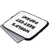 Die besten Papageschenke der Black Text World Laptopschutzhülle (Vorne Knopf)