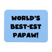 Die besten Papageschenke der Black Text World Magnet (Horizontal)