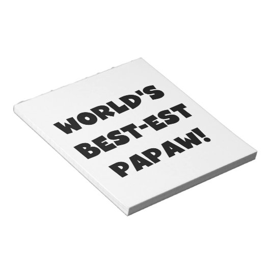 Die besten Papageschenke der Black Text World Notizblock (angewinkelt)