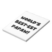 Die besten Papageschenke der Black Text World Notizblock (Rotiert)