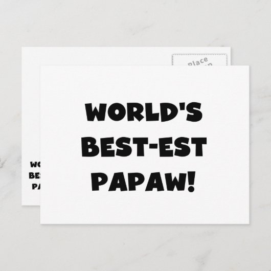 Die besten Papageschenke der Black Text World Postkarte (Vorne/Hinten)