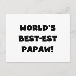Die besten Papageschenke der Black Text World Postkarte