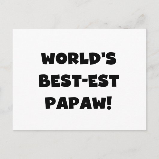 Die besten Papageschenke der Black Text World Postkarte (Vorderseite)