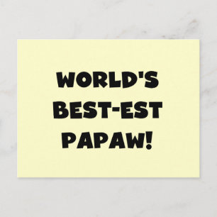 Die besten Papageschenke der Black Text World Postkarte