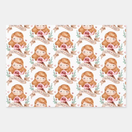 Die besten Papierblätter für Lehrer Geschenkpapier Set (Vorderseite 3)