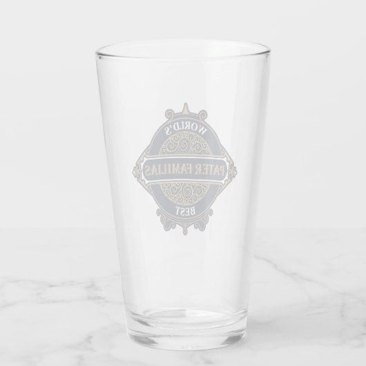 Die besten Pater Familias der Welt (Vater der Fami Glas (Rückseite)