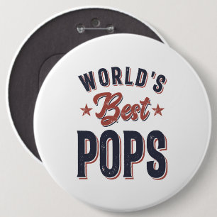 Die besten Pop der Welt   Father Grandpa-Geschenk Button