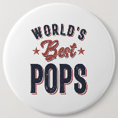 Die besten Pop der Welt | Father Grandpa-Geschenk Button (Vorderseite)