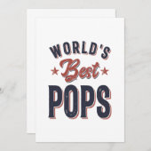 Die besten Pop der Welt | Father Grandpa-Geschenk Einladung (Vorne/Hinten)