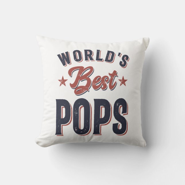 Die besten Pop der Welt | Father Grandpa-Geschenk Kissen (Vorderseite)