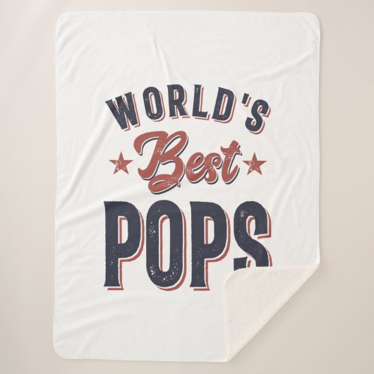 Die besten Pop der Welt | Father Grandpa-Geschenk Sherpadecke (Vorderseite)