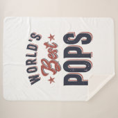 Die besten Pop der Welt | Father Grandpa-Geschenk Sherpadecke (Vorderseite (Horizontal))