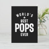 Die besten Pop der Welt je | Vater Großvater Dankeskarte (Stehend Vorderseite)