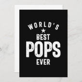 Die besten Pop der Welt je | Vater Großvater Dankeskarte (Vorne/Hinten)