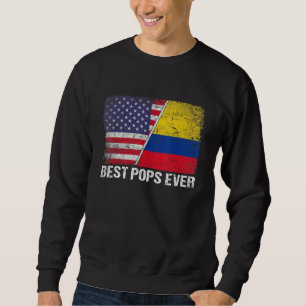 Die besten Pop je Vatertag Kolumbien - Flagge Sweatshirt