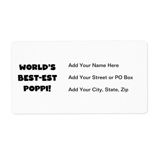 Die besten Poppi-Black-Text-Geschenke der Welt (Vorne)