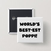 Die besten Poppi-Black-Text-Geschenke der Welt Button (Vorne & Hinten)