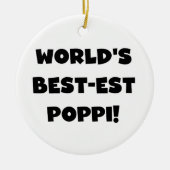Die besten Poppi-Black-Text-Geschenke der Welt Keramikornament (Vorne)