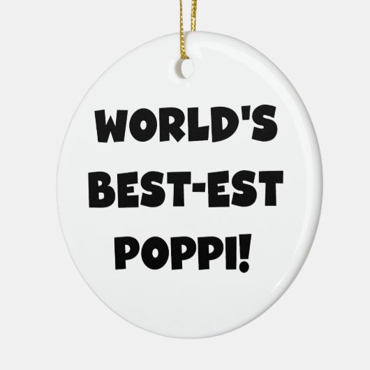 Die besten Poppi-Black-Text-Geschenke der Welt Keramikornament (Links)