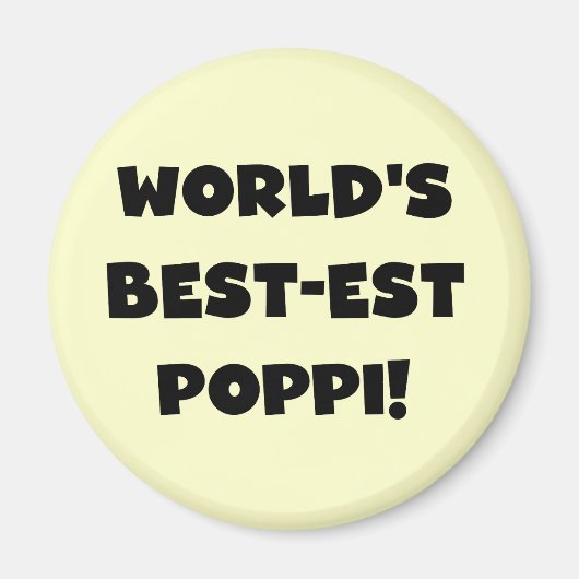 Die besten Poppi-Black-Text-Geschenke der Welt Magnet (Vorne)