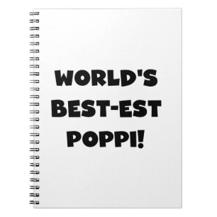 Die besten Poppi-Black-Text-Geschenke der Welt Notizblock