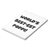 Die besten Poppi-Black-Text-Geschenke der Welt Notizblock (Rotiert)