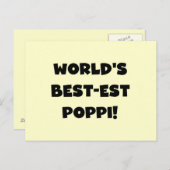 Die besten Poppi-Black-Text-Geschenke der Welt Postkarte (Vorne/Hinten)