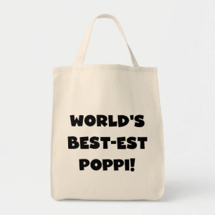 Die besten Poppi-Black-Text-Geschenke der Welt Tragetasche