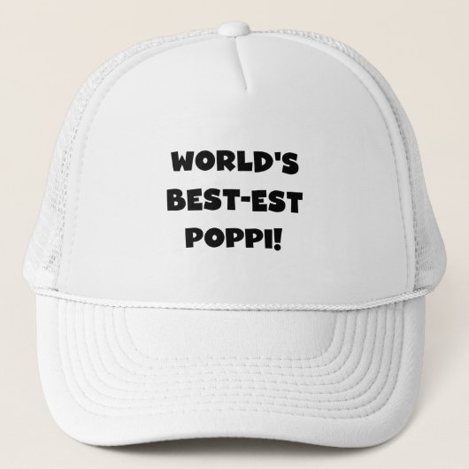 Die besten Poppi-Black-Text-Geschenke der Welt Truckerkappe (Vorderseite)