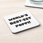 Die besten Poppi-Black-Text-Geschenke der Welt Untersetzer (Linke Seite)