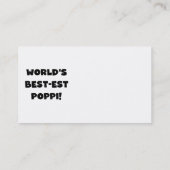 Die besten Poppi-Black-Text-Geschenke der Welt Visitenkarte (Rückseite)