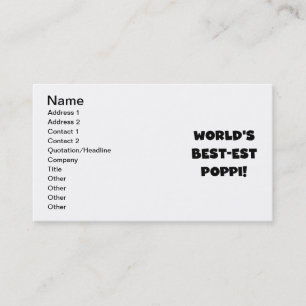 Die besten Poppi-Black-Text-Geschenke der Welt Visitenkarte