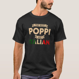 Die besten Poppi sind Italienische Fahne Papa T-Shirt