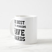Die besten Postarbeiter haben Bärte Kaffeetasse (Vorderseite Links)