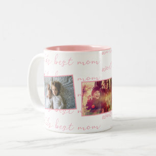 Die besten rosa Fotos der Welt für die Mama Zweifarbige Tasse