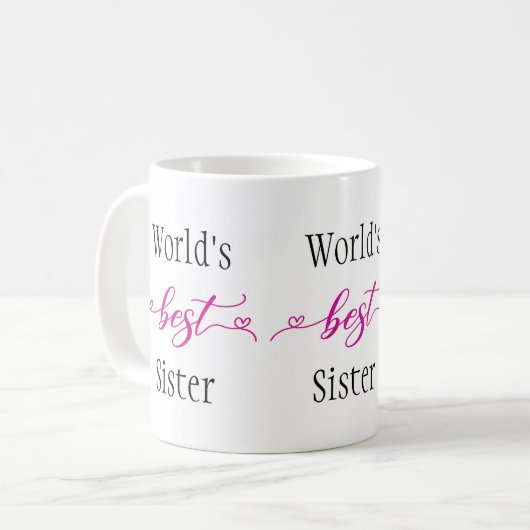 Die besten rosa Herzen der Welt Kaffeetasse (Vorderseite Links)