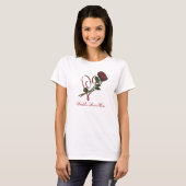 Die besten Rote Rosen der Mama der Welt Herz-Blume T-Shirt (Vorne ganz)