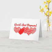 Die besten roten dekorativen Herzen der Welt Karte (Gelbe Blume)