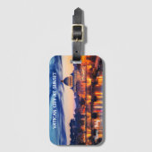 Die besten ruhigen Plätze in Kursivschrift Gepäckanhänger (Vorderseite Vertikal)