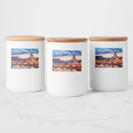 Die besten ruhigen Plätze in Kursivschrift Lebensmitteletikett