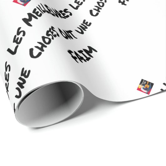 Die BESTEN SACHEN HABEN einen HUNGER - Wortspiele Geschenkpapier (Rolleneckpunkt)