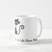 Die besten Sachen im Leben haben Floh-lustige Kaffeetasse (VorderseiteRechts)