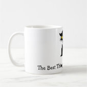 Die besten Sachen im Leben haben Floh-lustige Kaffeetasse (Links)