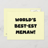 Die besten Schwarz-Weiß-T - Shirt der Welt Postkarte (Vorne/Hinten)