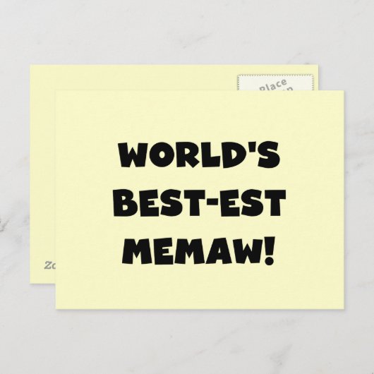 Die besten Schwarz-Weiß-T - Shirt der Welt Postkarte (Vorne/Hinten)