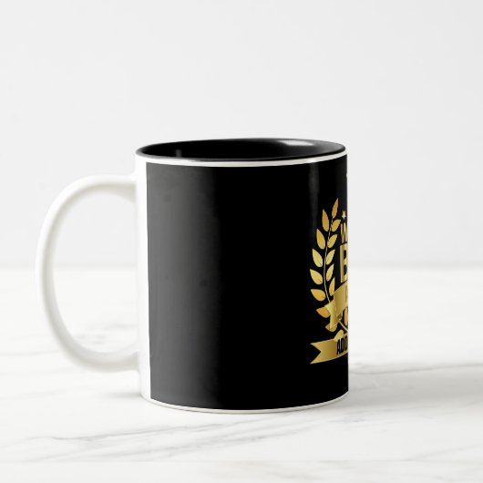 Die besten Schwarzen und Gold 5 Sterne der Welt Zweifarbige Tasse (Links)