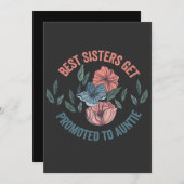 Die besten Schwestern werden für Tantchen beworben Einladung (Vorne/Hinten)