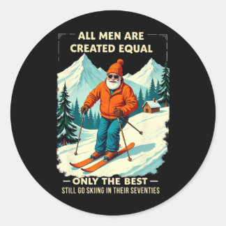 Die Besten skifahren noch mit siebzig Runder Aufkleber